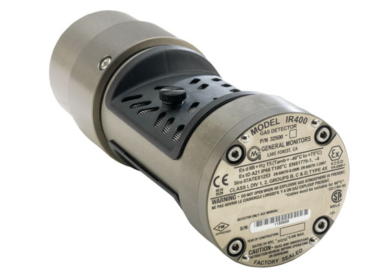The IR400 Infrared (IR) Point Detector is a hydrocarbon gas detector that continuously monitors combustible gases and vapors within the lower explosive limit (LEL) and provides alarm indication.